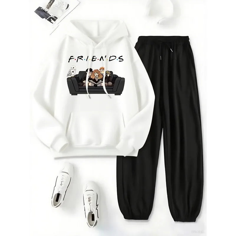 Autumn and Winter Clothing Anime Characters 3D Printed Polyester Fabric Hoodie, Sweatshirt, and Pants Set