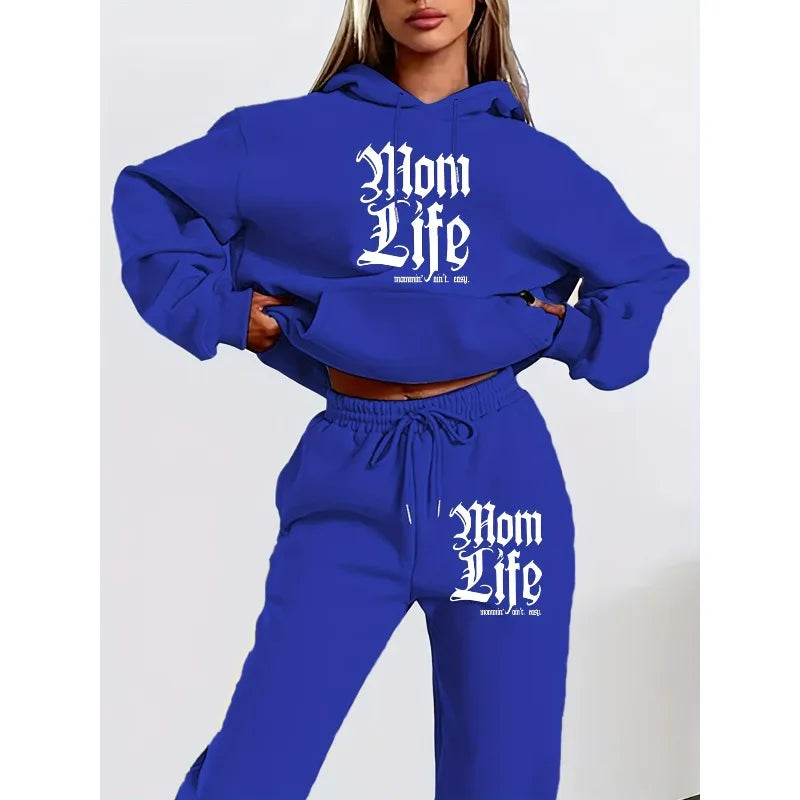 New Personalized Letter 3D Printed Women's Hooded Sweatshirt and Pants Set with Hat and Long Sleeved Casual Shirt