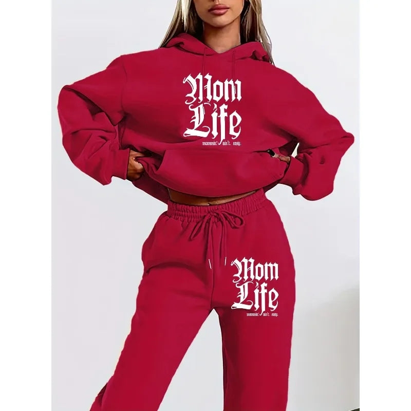 New Personalized Letter 3D Printed Women's Hooded Sweatshirt and Pants Set with Hat and Long Sleeved Casual Shirt