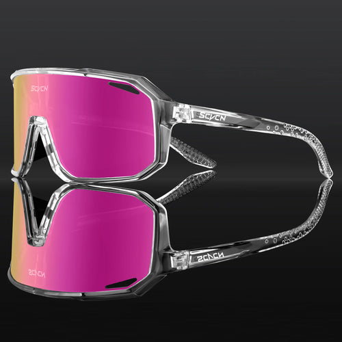 SCVCN New Cycling Glasses Bike Sunglasses Men UV400 Eyewear Outdoor