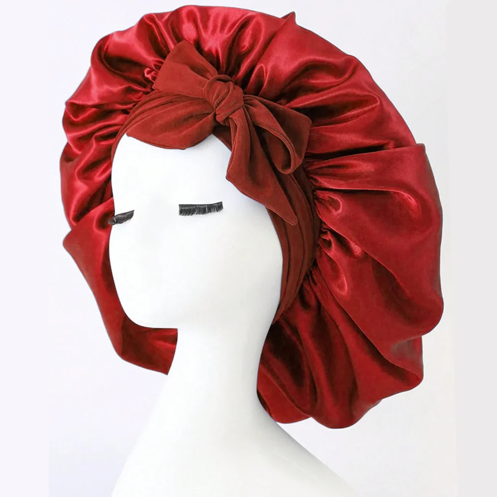 Satin Bonnet Silk Bonnet Adjustable Bonne For Sleeping Hair Bonnet