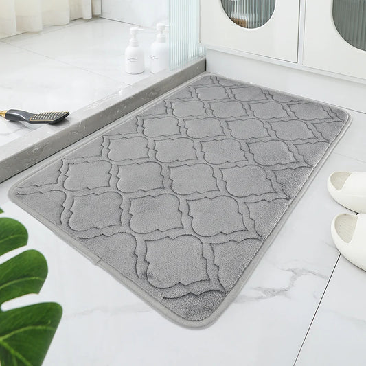 Striped Bath Mat,absorbent Quick-drying Kitchen Carpet,anti-skid