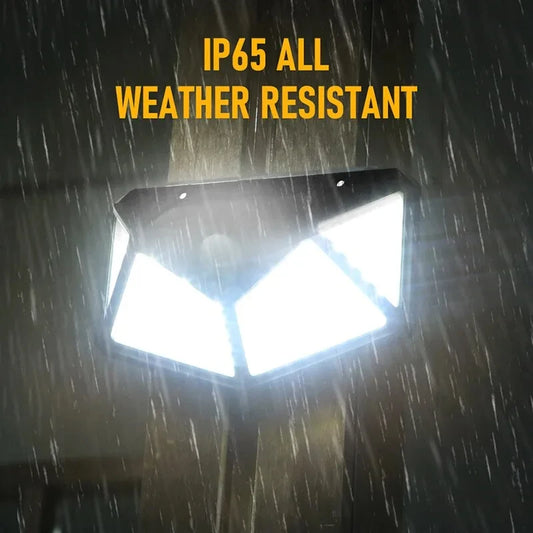 100 LED Outdoor Solar Wall Lamp Waterproof Garden Solar Lights