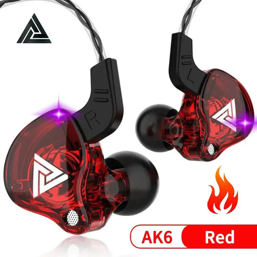 Original QKZ AK6 Copper Driver HiFi Wired Earphone Race Sport