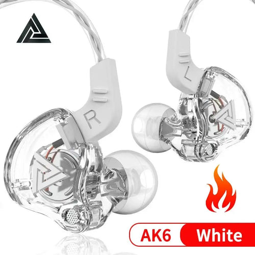 Original QKZ AK6 Copper Driver HiFi Wired Earphone Race Sport