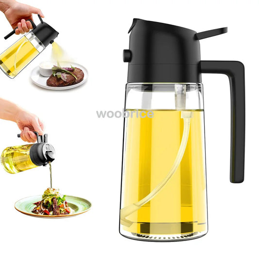 2in1 Kitchen Spray Oil Dispenser Oil Sprayer Polisher or Oil Brush for
