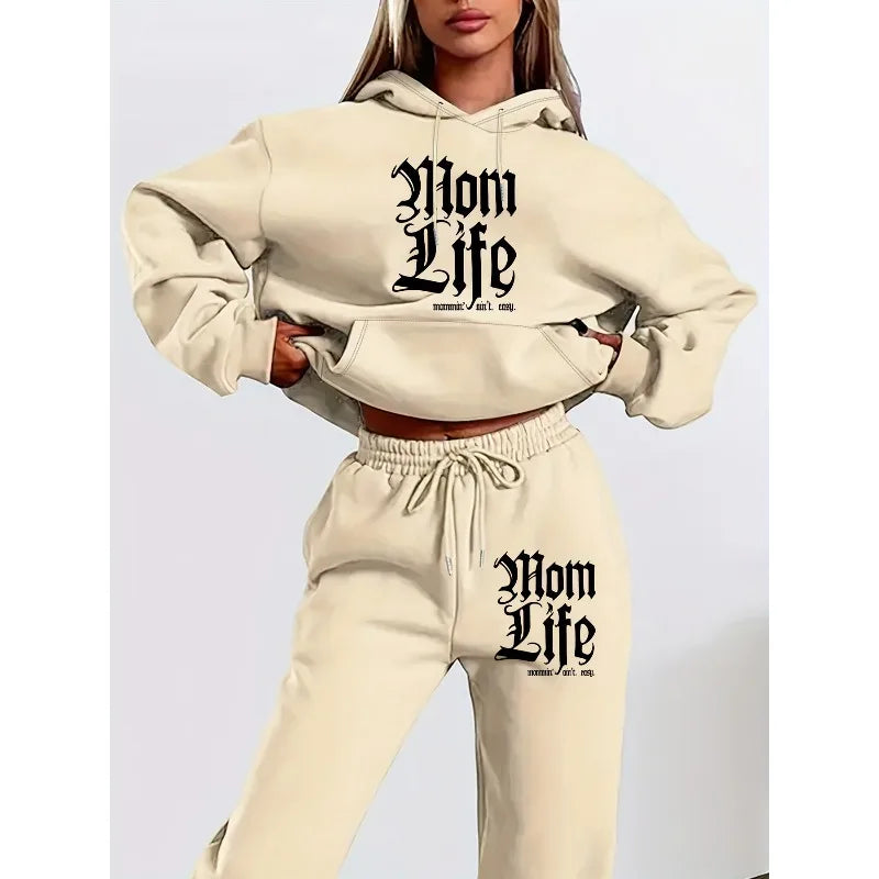 New Personalized Letter 3D Printed Women's Hooded Sweatshirt and Pants Set with Hat and Long Sleeved Casual Shirt