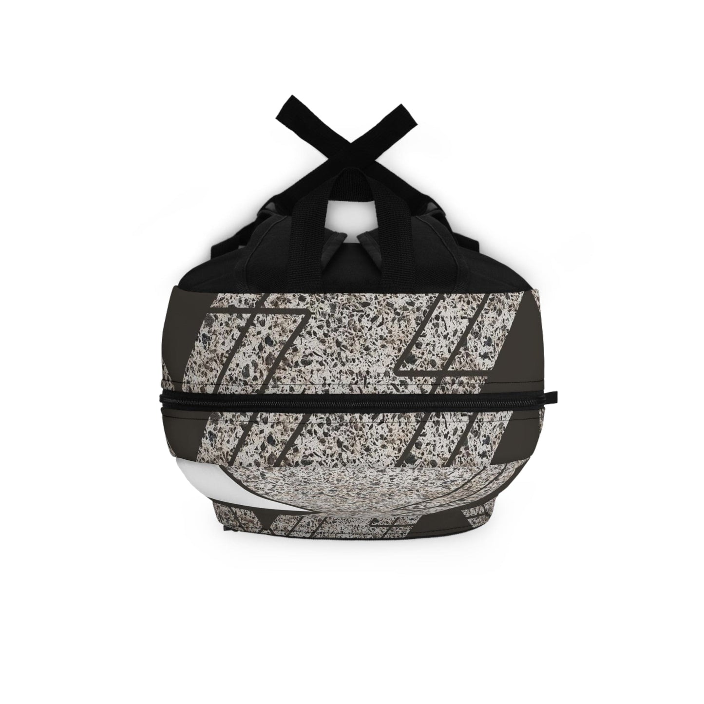 Backpack - Large Water-resistant Bag - Brown and White Triangular