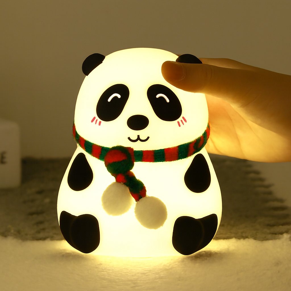 Panda Night Light with Scarf – Soft Glow- Pack of -2