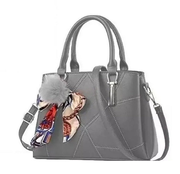 Gravon Women PU Leather Tote Bags Crossbody Handbags (Color-GREY)